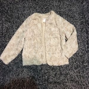 Lauren Conrad Champagne Faux Fur Jacket, Size OX, Like New!